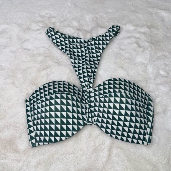 MIKOH Padded Bandeau High Neck Bikini Top Size Small - Picture 1 of 6